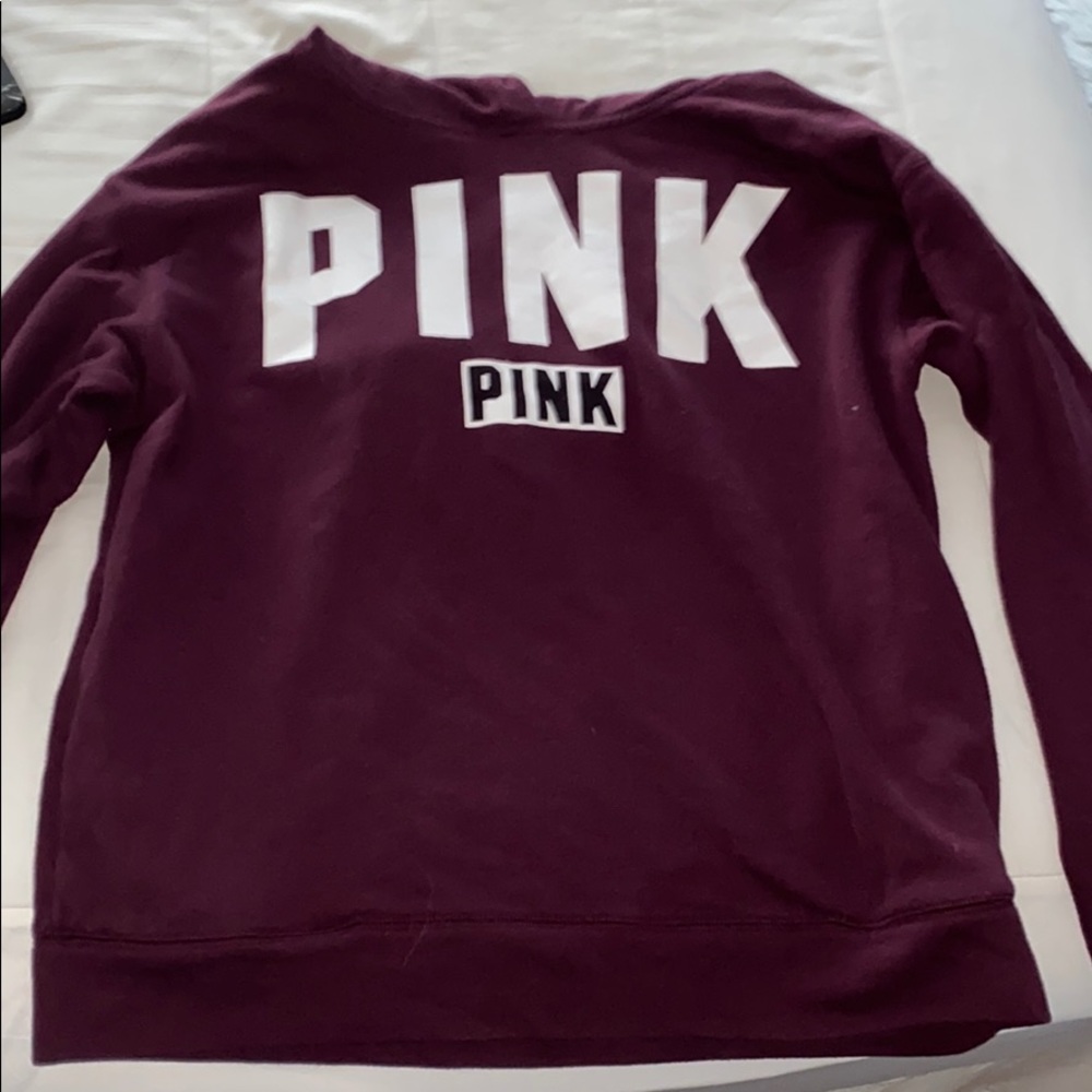 Maroon PINK Victoria secret sweatshirt